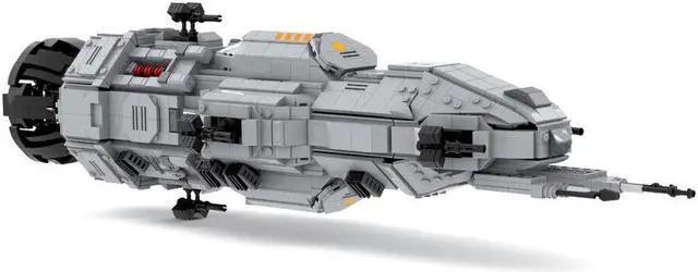 Main image of ZITIANYOUBUILD Mid Scale Rocinante Frigate Model with Display Stand 1930 Pieces MOC