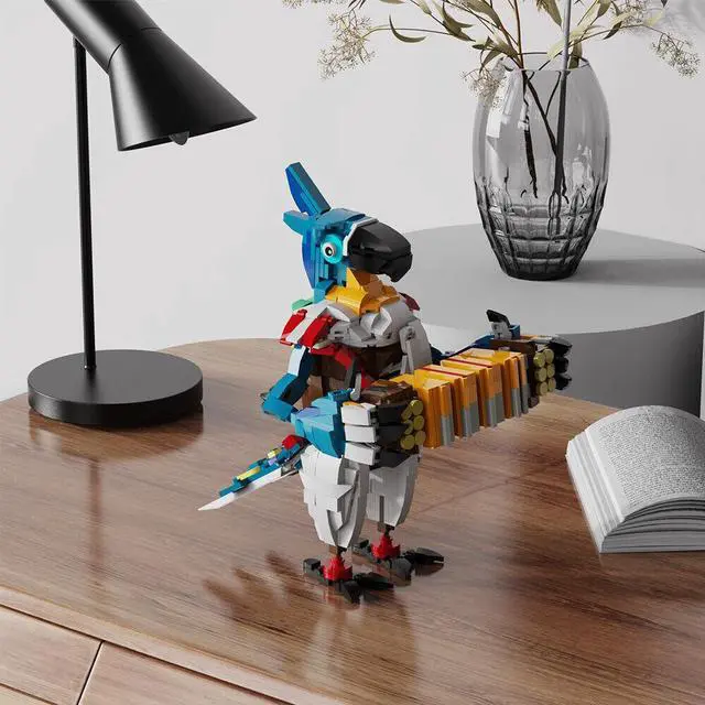 Alt view image 5 of 5 - ZITIANYOUBUILD Kass: A Parrot Playing the Organ Model 763 Pieces from Game MOC