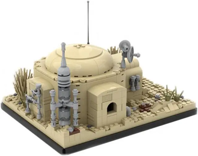 Alt view image 3 of 3 - ZITIANYOUBUILD Owen Lars' Home Hut on Tatooine 695 Pieces from Film Building Toys MOC