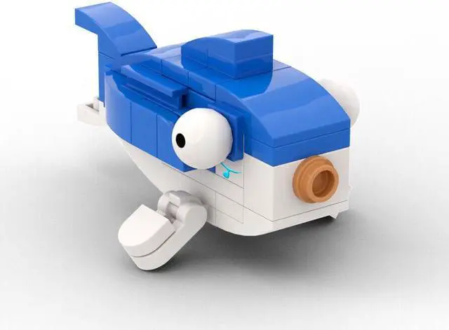 Main image of ZITIANYOUBUILD Little White-blue Fish from Video Game Building Toys Set 48 Pieces MOC