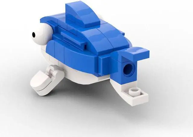 Alt view image 4 of 6 - ZITIANYOUBUILD Little White-blue Fish from Video Game Building Toys Set 48 Pieces MOC