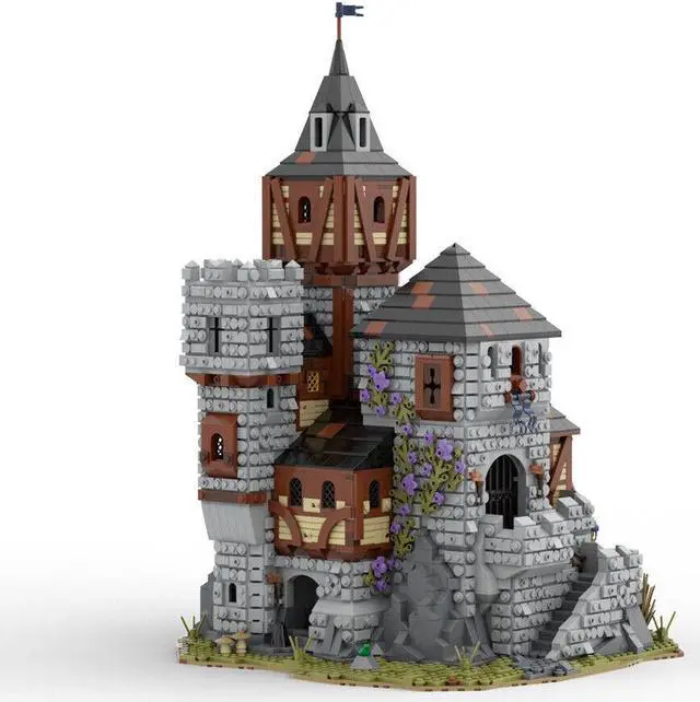 Alt view image 2 of 7 - ZITIANYOUBUILD Medieval Castle Model with Interior Modular Building 4228 Pieces MOC