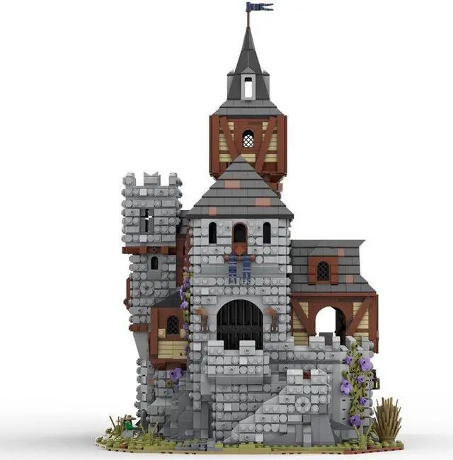 Alt view image 5 of 7 - ZITIANYOUBUILD Medieval Castle Model with Interior Modular Building 4228 Pieces MOC