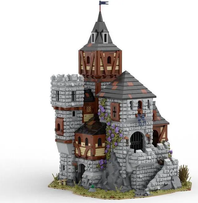 Alt view image 4 of 7 - ZITIANYOUBUILD Medieval Castle Model with Interior Modular Building 4228 Pieces MOC