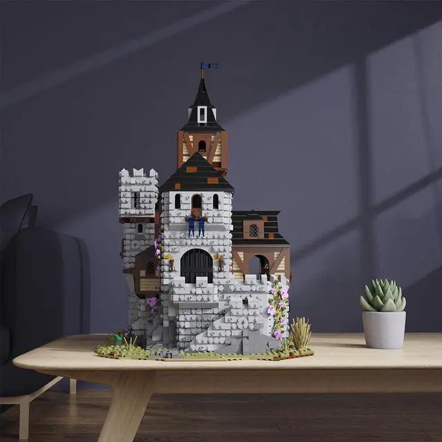 Alt view image 7 of 7 - ZITIANYOUBUILD Medieval Castle Model with Interior Modular Building 4228 Pieces MOC