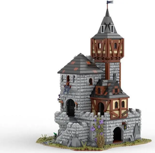 Alt view image 6 of 7 - ZITIANYOUBUILD Medieval Castle Model with Interior Modular Building 4228 Pieces MOC