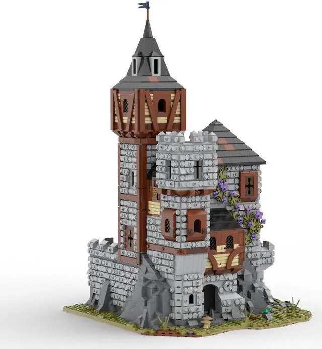 Alt view image 3 of 7 - ZITIANYOUBUILD Medieval Castle Model with Interior Modular Building 4228 Pieces MOC