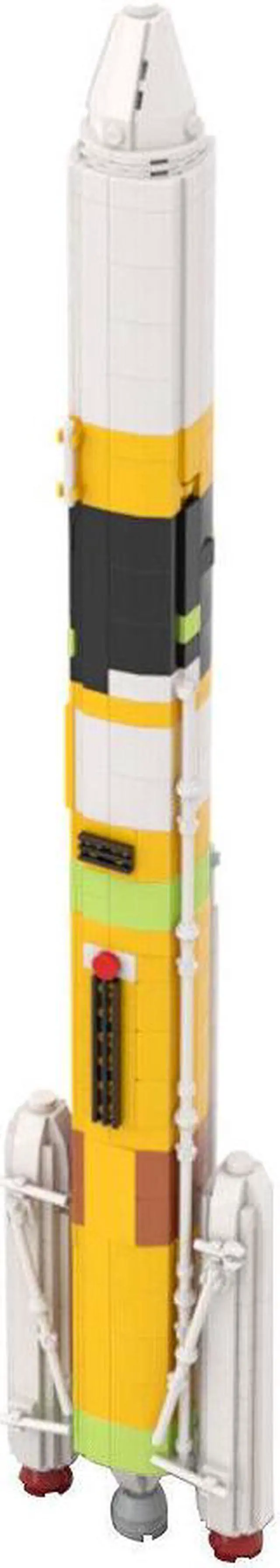 Alt view image 3 of 7 - ZITIANYOUBUILD 1:110 H-IIA Japanese Launch Vehicle Model with 2 Boosters 716 Pieces MOC