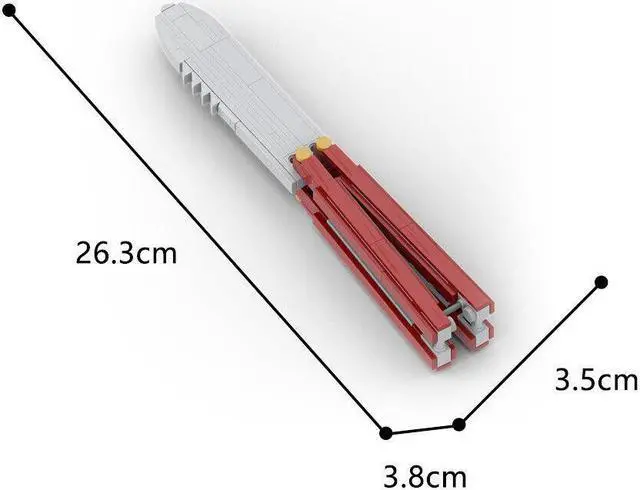 Alt view image 2 of 7 - ZITIANYOUBUILD The Butterfly K_n-i-f-e Model 92 Pieces from Shooting Game MOC