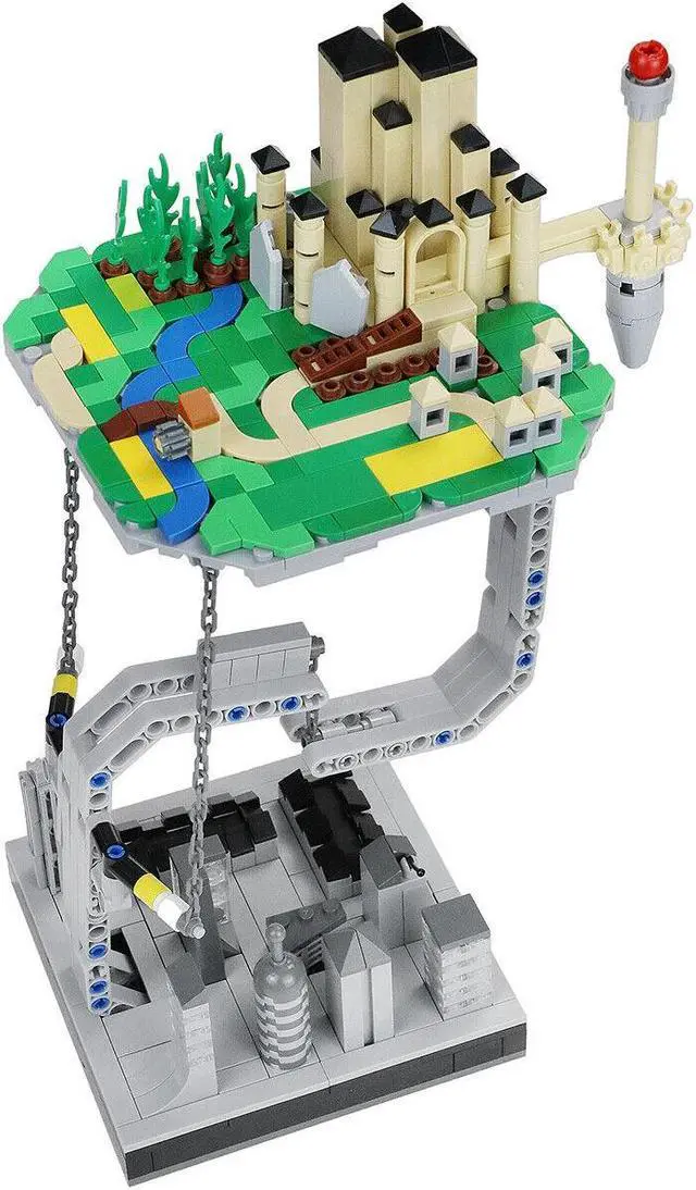 Alt view image 3 of 6 - ZITIANYOUBUILD Tension Suspension Floating Magic Fortress Castle 752 Pieces MOC