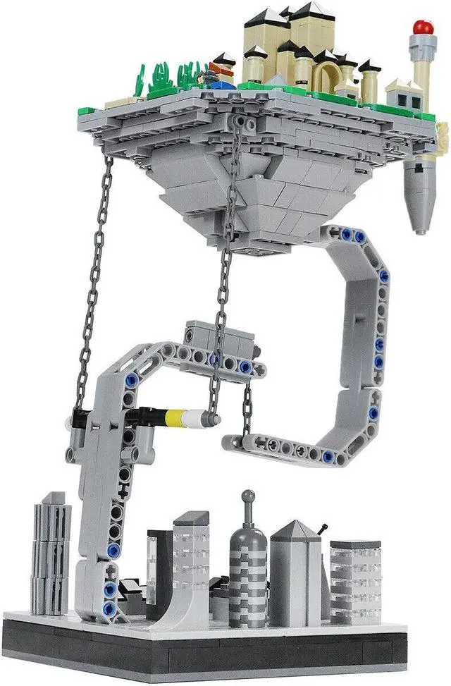 Alt view image 2 of 6 - ZITIANYOUBUILD Tension Suspension Floating Magic Fortress Castle 752 Pieces MOC