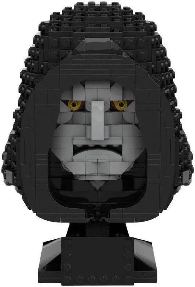 Alt view image 3 of 6 - ZITIANYOUBUILD Fictional Character Bust Helmet Main Antagonist 789 Pieces MOC