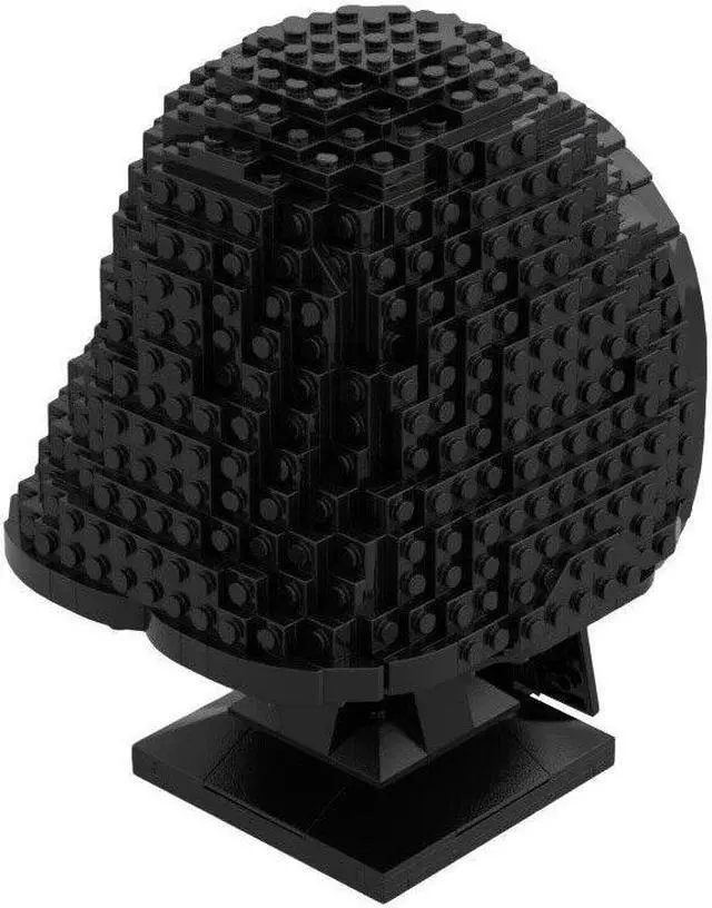 Alt view image 5 of 6 - ZITIANYOUBUILD Fictional Character Bust Helmet Main Antagonist 789 Pieces MOC