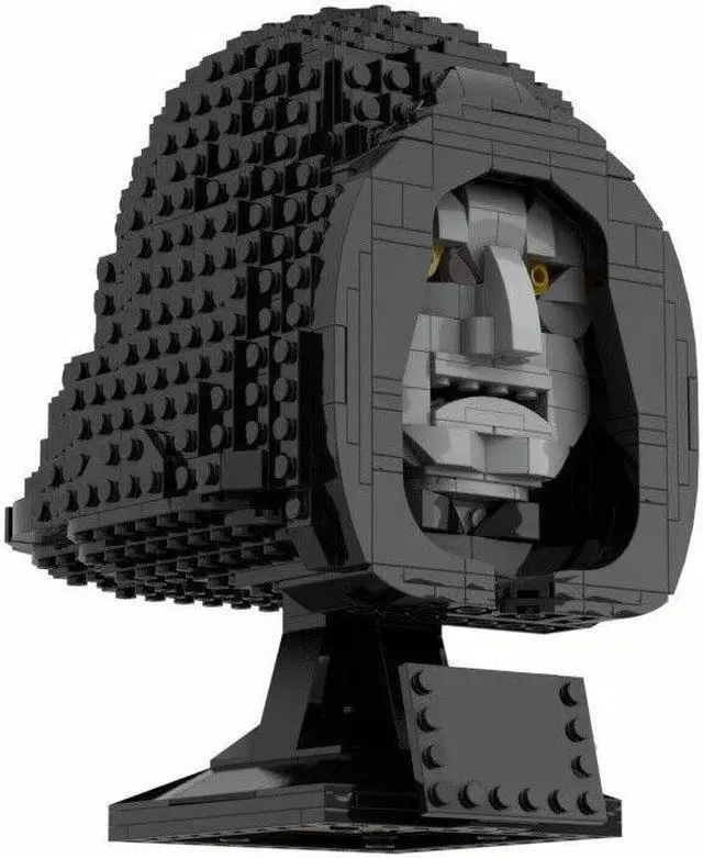 Alt view image 4 of 6 - ZITIANYOUBUILD Fictional Character Bust Helmet Main Antagonist 789 Pieces MOC
