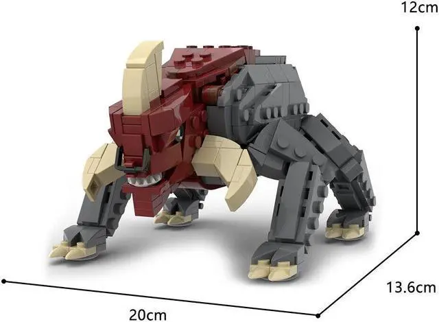 Alt view image 2 of 5 - ZITIANYOUBUILD Reek Beast Mammal with Horns 487 Pieces Building Toys from Movie MOC