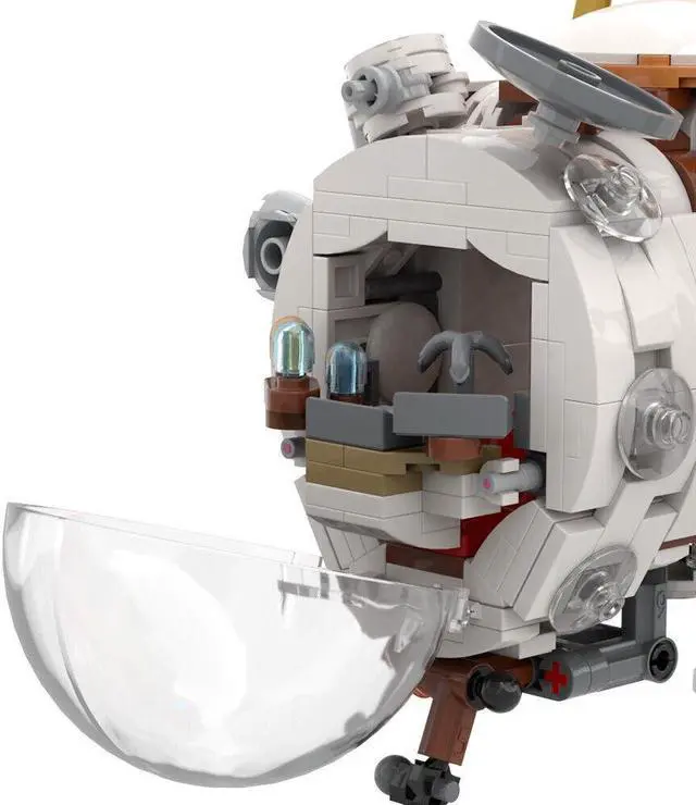 Alt view image 6 of 7 - ZITIANYOUBUILD Hearthian Ship Model with Stand and Cockpit 778 Pieces Building Toys MOC