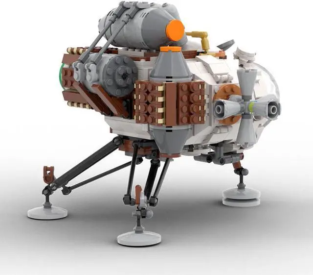 Alt view image 5 of 7 - ZITIANYOUBUILD Hearthian Ship Model with Stand and Cockpit 778 Pieces Building Toys MOC