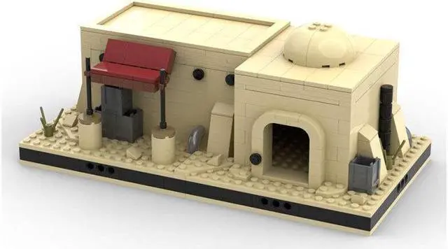 Alt view image 3 of 3 - ZITIANYOUBUILD Desert House #12 for a Modular Tatooine Building Toys 270 Pieces MOC