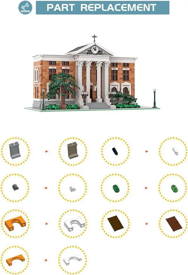 Alt view image 7 of 7 - ZITIANYOUBUILD MOC-100578 Modular Back to the Future Clock Tower Double Cornerstyle 3103 Pieces for Adults 100% Compatible with LEGO Brand New and High Quality