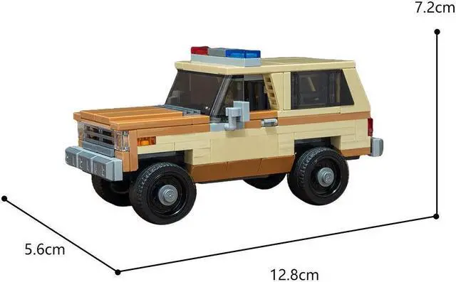 Alt view image 2 of 4 - ZITIANYOUBUILD MOC-118520 Stranger Things Jim Hopper's Chevy K5 Blazer Offroad Vehicle SUV Car Model 192 Pieces from 75810 100% Compatible with LEGO Brand New and High Quality