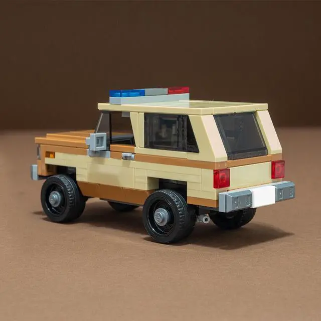 Alt view image 4 of 4 - ZITIANYOUBUILD MOC-118520 Stranger Things Jim Hopper's Chevy K5 Blazer Offroad Vehicle SUV Car Model 192 Pieces from 75810 100% Compatible with LEGO Brand New and High Quality