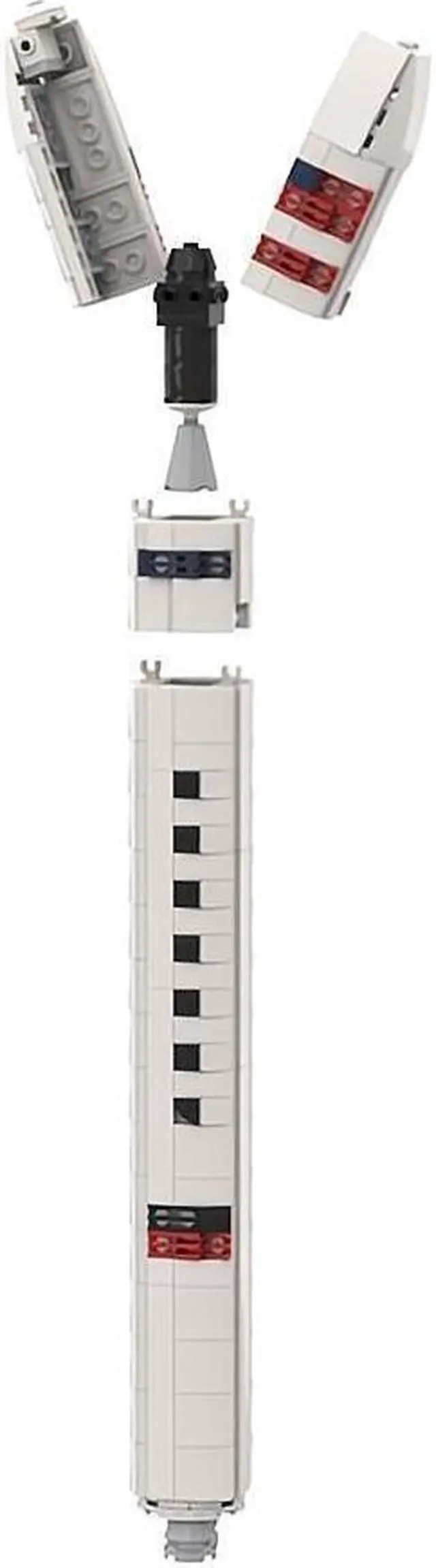 Alt view image 3 of 4 - ZITIANYOUBUILD II-Tpye Cargo Launch Vehicle 1:110 Scale 366 Pieces Building Toys MOC