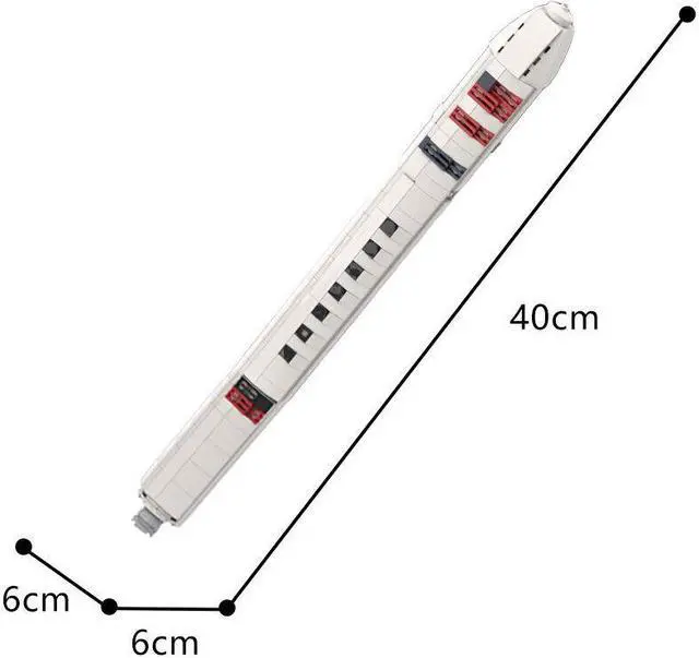 Alt view image 2 of 4 - ZITIANYOUBUILD II-Tpye Cargo Launch Vehicle 1:110 Scale 366 Pieces Building Toys MOC