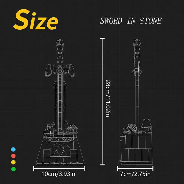 Alt view image 6 of 6 - ZITIANYOUBUILD The Master Sword Hyrule Castle Toys Set 388 for Collection MOC