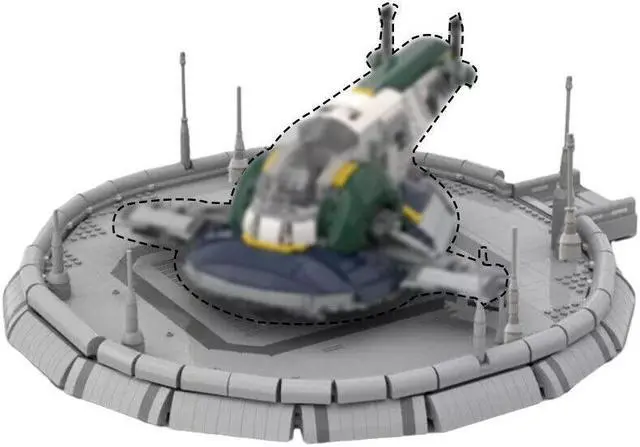 Main image of ZITIANYOUBUILD MOC-116074 star wars Kamino Modular Landing Platform Model 1171 Pieces for 75060 Slave 1 & 75021 Republic Gunship 100% Compatible with LEGO Brand New and High Quality