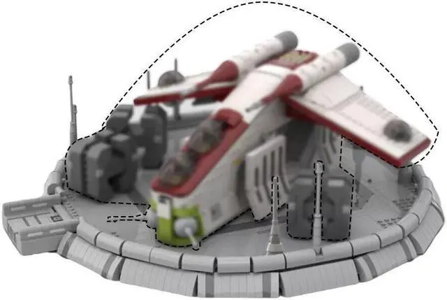 Alt view image 3 of 7 - ZITIANYOUBUILD MOC-116074 star wars Kamino Modular Landing Platform Model 1171 Pieces for 75060 Slave 1 & 75021 Republic Gunship 100% Compatible with LEGO Brand New and High Quality