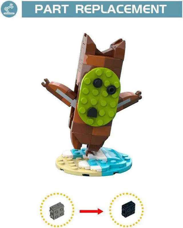 Alt view image 4 of 4 - ZITIANYOUBUILD 119 Pieces Brown Korok Ya Ha Ha Building Blocks Toys Set from Game MOC