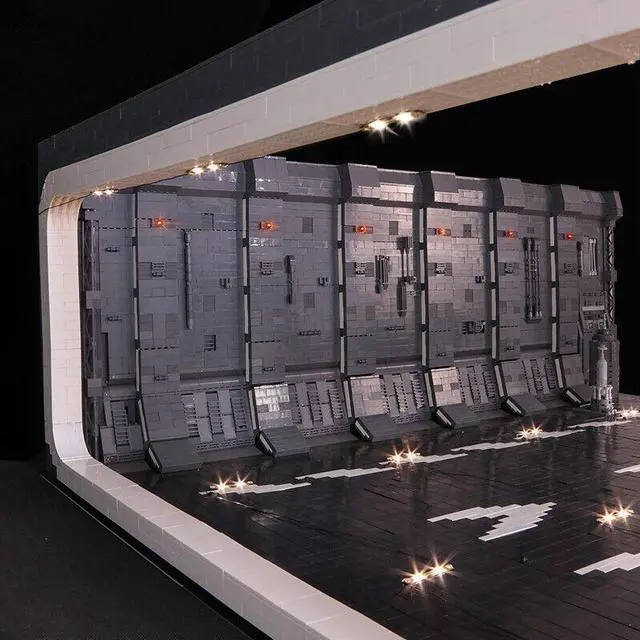 Alt view image 4 of 7 - ZITIANYOUBUILD Docking Bay 327 Hanger with LED Lighting Kit 7857 Pieces Building Set MOC