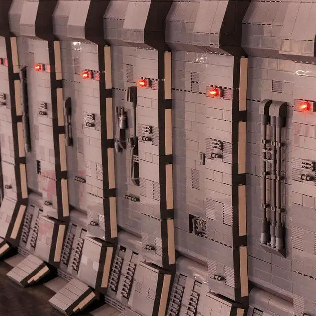 Alt view image 5 of 7 - ZITIANYOUBUILD Docking Bay 327 Hanger with LED Lighting Kit 7857 Pieces Building Set MOC