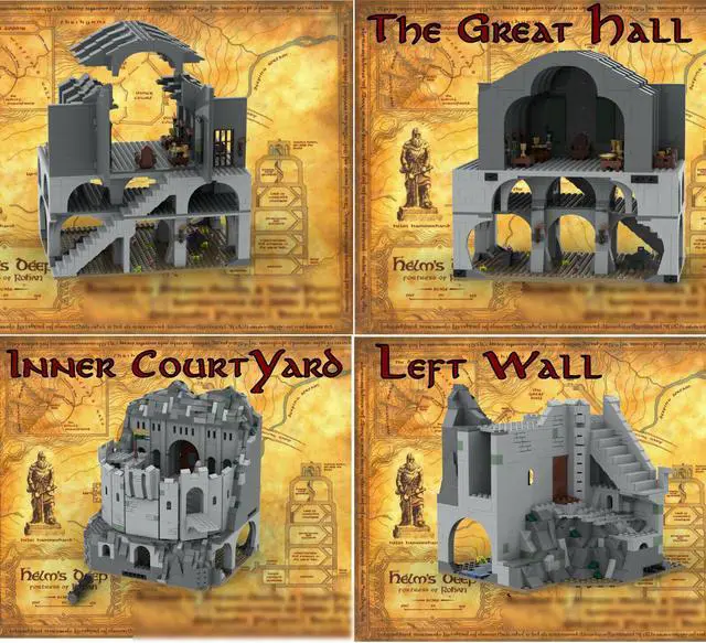 Alt view image 7 of 7 - ZITIANYOUBUILD Helm's Deep, UCS Scale Fortress 6184 Pieces Building Toys Set MOC