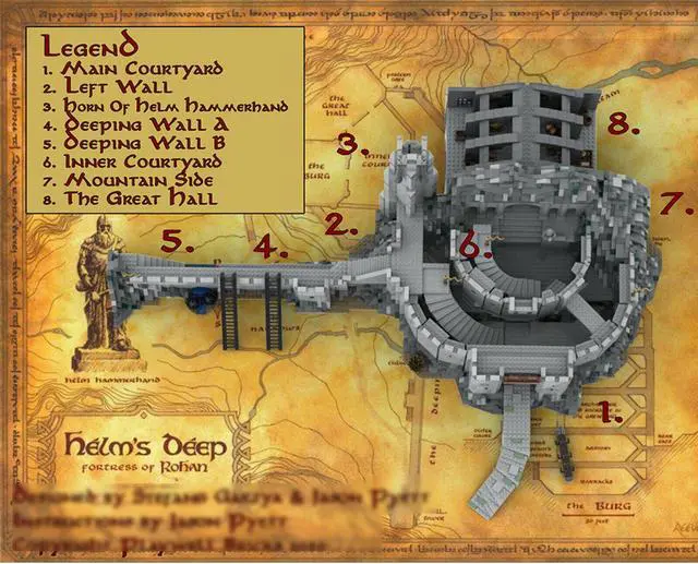 Alt view image 4 of 7 - ZITIANYOUBUILD Helm's Deep, UCS Scale Fortress 6184 Pieces Building Toys Set MOC