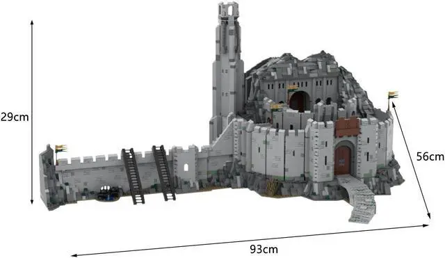 Alt view image 2 of 7 - ZITIANYOUBUILD Helm's Deep, UCS Scale Fortress 6184 Pieces Building Toys Set MOC