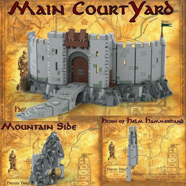 Alt view image 6 of 7 - ZITIANYOUBUILD Helm's Deep, UCS Scale Fortress 6184 Pieces Building Toys Set MOC