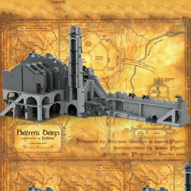 Alt view image 5 of 7 - ZITIANYOUBUILD Helm's Deep, UCS Scale Fortress 6184 Pieces Building Toys Set MOC