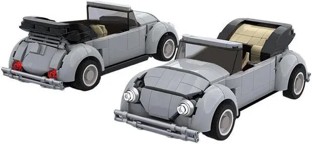 Main image of ZITIANYOUBUILD 7.9" Cabriolet Convertible like a Bug 8-wide Scale Model 344 Pieces MOC