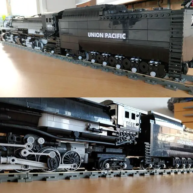 Alt view image 6 of 7 - ZITIANYOUBUILD MOC-19554 4014 Big Boy RC Train with Power Functions Motor Kits Toys MOC