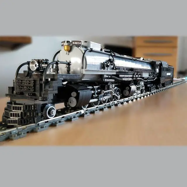Alt view image 4 of 7 - ZITIANYOUBUILD MOC-19554 4014 Big Boy RC Train with Power Functions Motor Kits Toys MOC