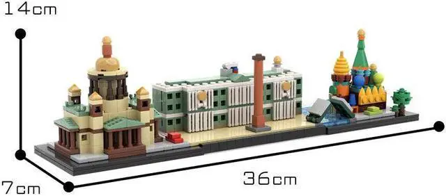 Alt view image 2 of 3 - ZITIANYOUBUILD MOC-42108 Skyline Saint Petersburg Model 500 Pieces Building Toys Building Toys MOC