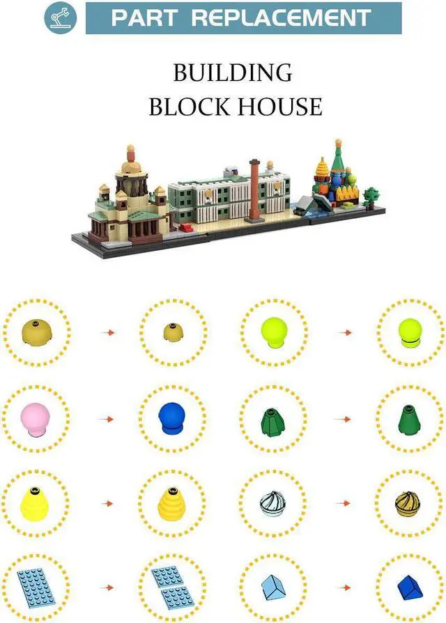 Alt view image 3 of 3 - ZITIANYOUBUILD MOC-42108 Skyline Saint Petersburg Model 500 Pieces Building Toys Building Toys MOC