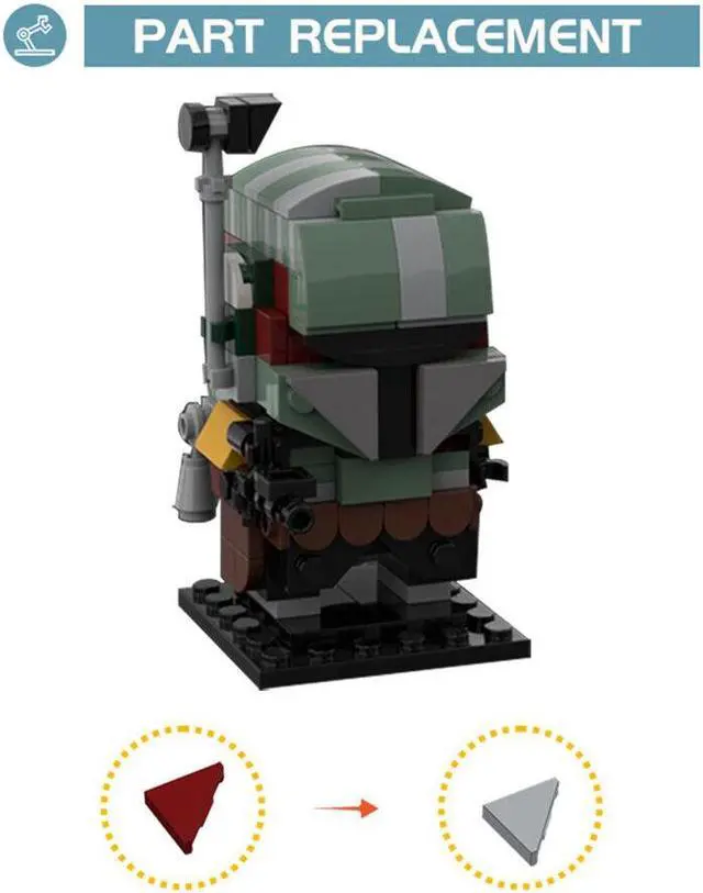 Alt view image 4 of 4 - ZITIANYOUBUILD MOC-65926 One of the Most Feared Bounty Hunters in the Galaxy 231 Pieces MOC