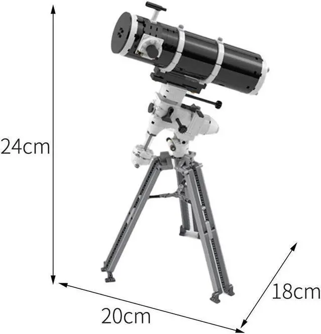 Alt view image 5 of 5 - ZITIANYOUBUILD MOC-52128 Newtonian Equatorial Mount Telescope with Stand 712 Pieces MOC