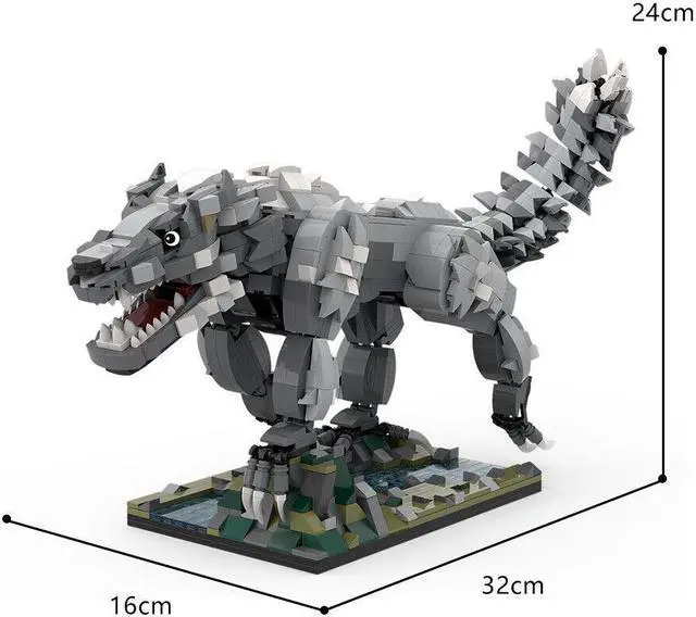 Alt view image 2 of 7 - ZITIANYOUBUILD MOC-98876 Huge Wolf Creature Monster Form Model 1446 Pieces Building Toys Set MOC