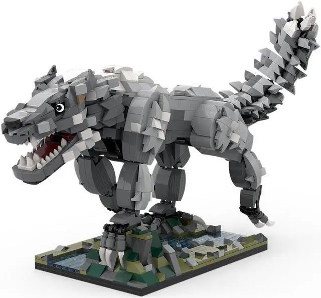 Alt view image 3 of 7 - ZITIANYOUBUILD MOC-98876 Huge Wolf Creature Monster Form Model 1446 Pieces Building Toys Set MOC