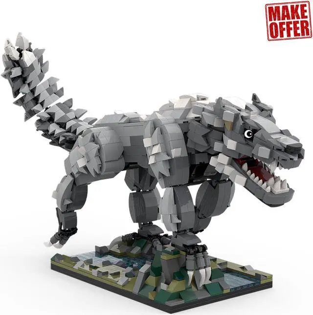 Alt view image 5 of 7 - ZITIANYOUBUILD MOC-98876 Huge Wolf Creature Monster Form Model 1446 Pieces Building Toys Set MOC
