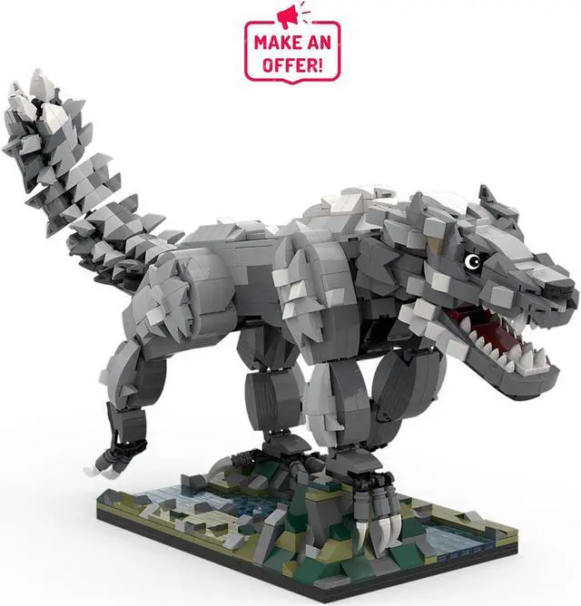 Alt view image 6 of 7 - ZITIANYOUBUILD MOC-98876 Huge Wolf Creature Monster Form Model 1446 Pieces Building Toys Set MOC