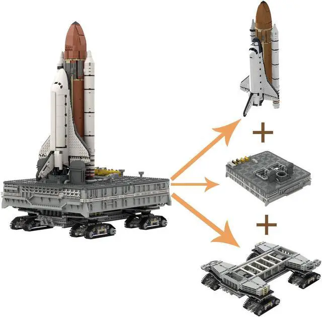 Alt view image 3 of 5 - ZITIANYOUBUILD 10231 Space Plane Launch Platform Launch Pad 2669 Pieces Building Set MOC